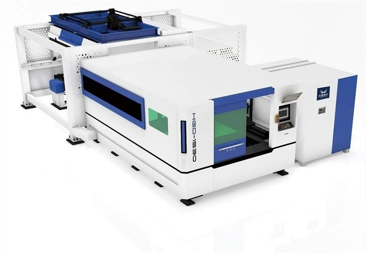 Fabbrica fatta in Cina Tagliatrice automatica popolare del laser della fibra dello strato di caricamento della tagliatrice del laser per il taglio di metalli